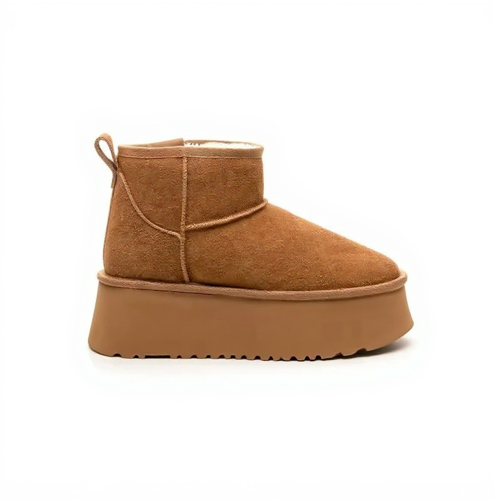 Botte basse fourrée femme – confort cocooning & semelle compensée